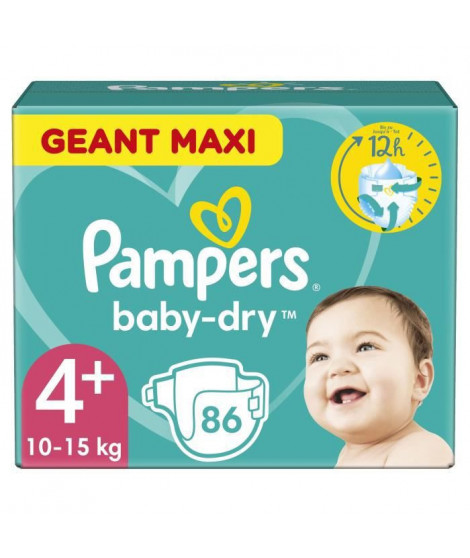 Couches PAMPERS Baby-Dry Taille 4+ - x86