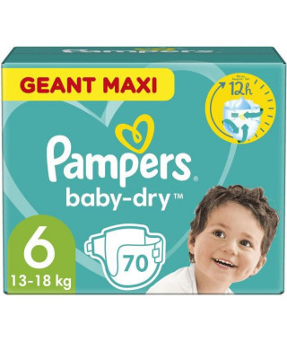 PAMPERS Baby-Dry Taille 6 - 70 Couches