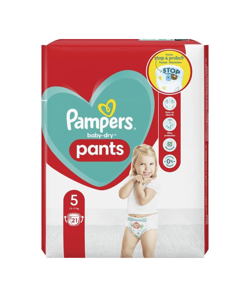 Pampers - Baby dry nappy pants - Taille 5 - 21 couches