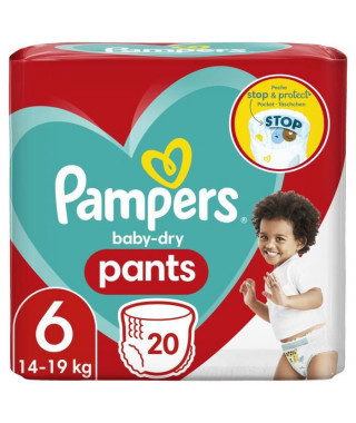 PAMPERS Baby-Dry Pants Taille 6 - 20 Couches-culottes