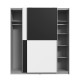 FINLANDEK Armoire de chambre ULOS style contemporain blanc et noir - L 170,3 cm