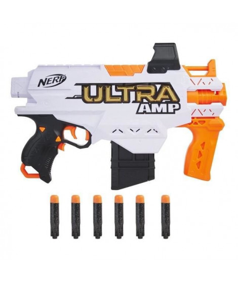 NERF - Ultra - Amp - Blaster motorisé - chargeur 6 fléchettes - 6 fléchettes - compatible uniquement avec fléchettes NERF - U…