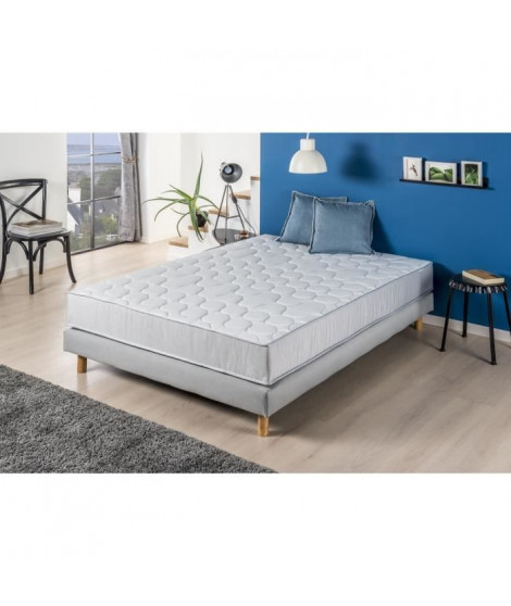 DEKO DREAM SPRINGMAX Ensemble Matelas + sommier 160x200 - Ressorts - 5 zones - 19 cm - Ferme