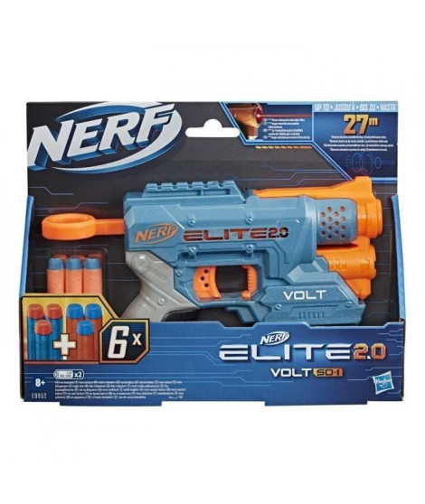 NERF - Elite 2.0 - Blaster Volt SD -1 - 6 fléchettes NERF - officielles - faisceau lumineux de visée - rangement pour 2 fléch…