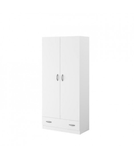 VARIA Armoire 2 portes décor blanc L78 cm