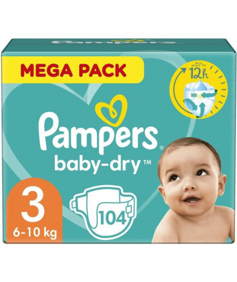 PAMPERS Baby-Dry Taille 3 - 104 Couches