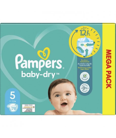 PAMPERS Baby-Dry Taille 5 - 78 Couches