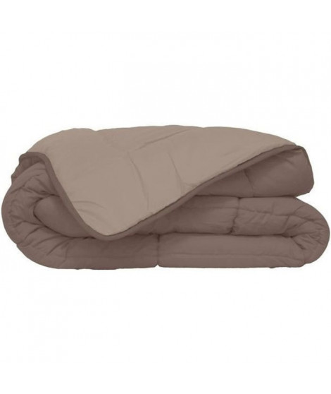 HUDSON Couette légere Microfibre 200g/m² 140x200cm Taupe & Lin