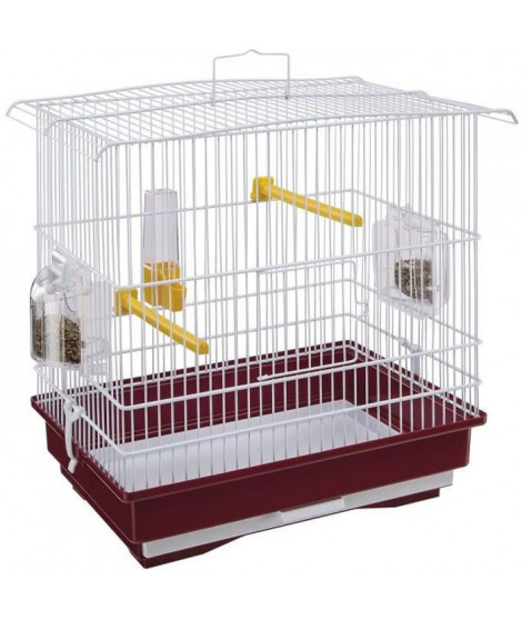 GIUSY Cage pour oiseaux rouge et blanc