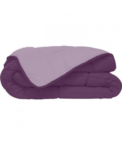 Couette Microfibre 400g/m² CALGARY Prune & Parme 240x260cm