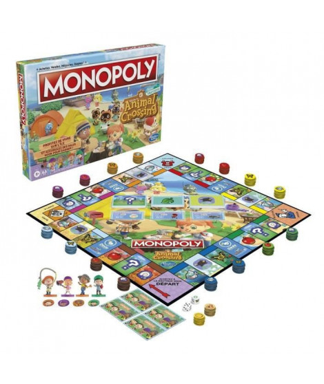 MONOPOLY - édition Animal Crossing New Horizons - plateau de Jeu amusant pour enfants - a partir de 8 ans