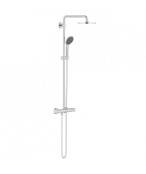 GROHE Colonne de douche mitigeur thermostatique Vitalio Joy 210, tete de douche 210mm, pommeau 3 jets, 27965000