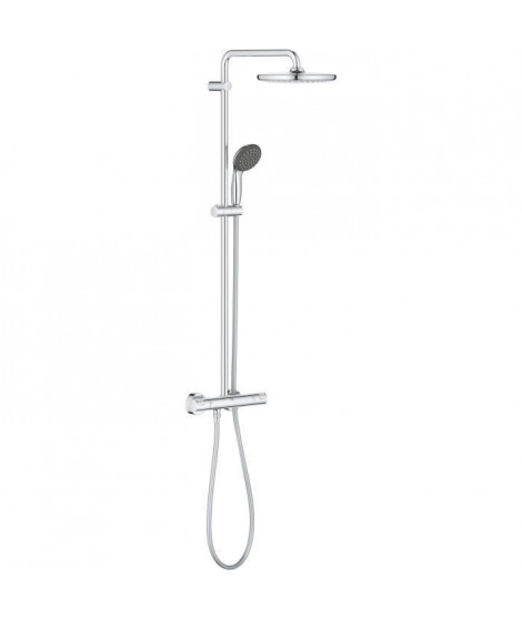 GROHE Colonne de douche avec mitigeur thermostatique Vitalio Start 250, tete de douche 250mm, douchette 2 jets, 26816000