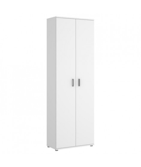 Armoire 2 portes pour chaussures - Blanc - L 190 x H 61 x P 35 cm - FIT