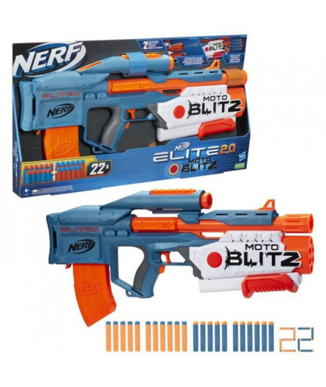 Nerf Elite 2.0 Motoblitz - 22 fléchettes incluses - Viseur intégré- a partir de 8 ans