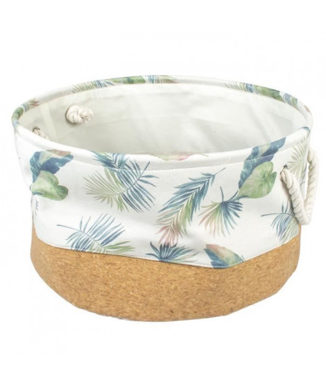 LAROY DUVO Panier rond Palm Cork & Poly pour chiens ou chats - Taille L - 45 x 45 x 25 cm - Multicolore