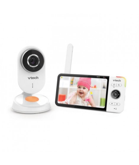 VTECH - Babyphone Vidéo Wide View HD (Écran 5 Ultra Plat HD - Veilleuse) - BM818