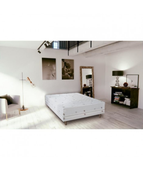 Ensemble Matelas + Sommier OLIVE GREEN - 140 x 190 cm - ECOFRIENDLY