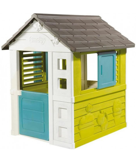 SMOBY Maison Pretty - 1 portillon + 2 fenetres - Anti-UV - 98x110x127 cm