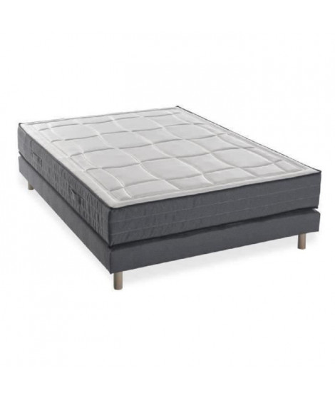 DEKO DREAM HOTEL PREMIUM LUX - Ensemble matelas + sommier 160x200 cm - Mousse mémoire - 28cm - 5 zones - Ferme