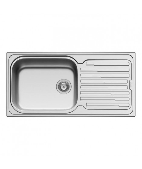 NORD INOX Evier de  cuisine  Amaplus a encastrer 1 grand bac + 1 égouttoir Nid d'abeille - Inox - 50 x 40 x 20 cm