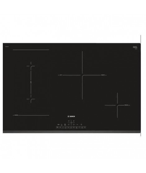 BOSCH - PVS831FC5E - Table induction - 4 foyers - 2200W - Vitrocéramique - Noir