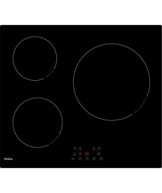 Table de cuisson induction - AMICA - 3 zones - L59 x52 cm - AI3531 - 6,2 kW - Noir