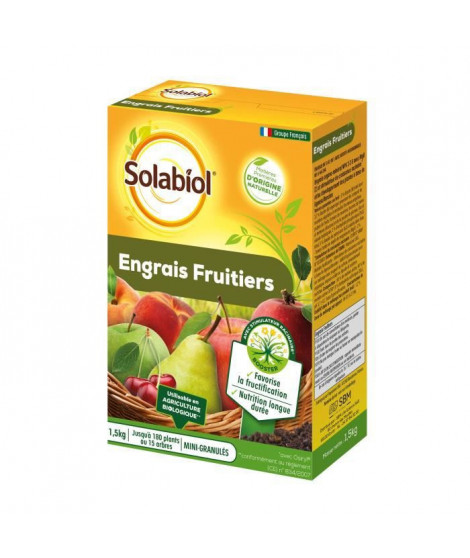 SOLABIOL SOFRUY15 Engrais Fruitiers - 1,5 Kg