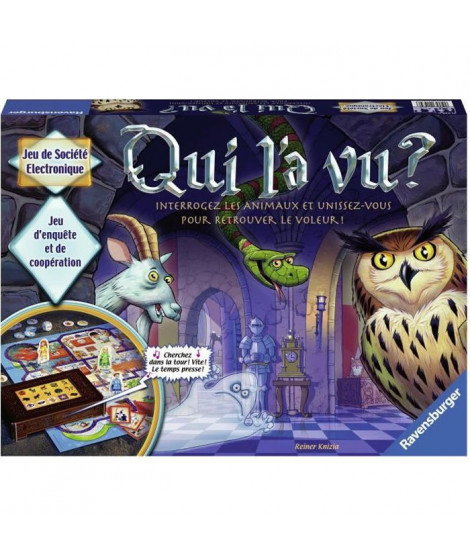 Qui l'a vu ? - Ravensburger - Jeu de société enfant - Jeu interactif d'enquete et de coopération - 2 a 4 joueurs - Des 6 ans