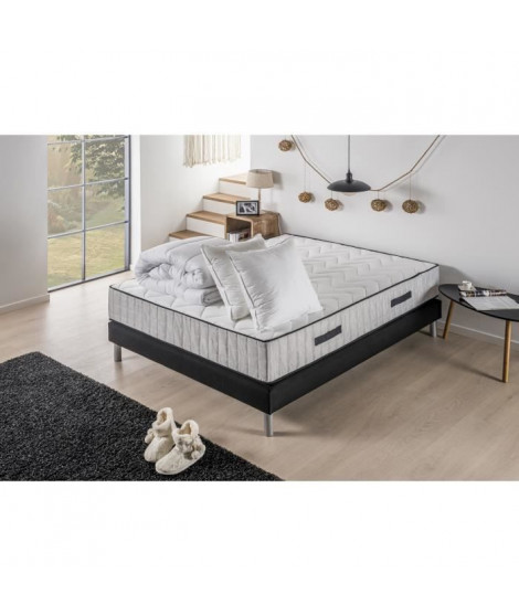 Pack pret a dormir EXTRA - Matelas + sommier 140x190 + couette + 2 oreillers - DEKO DREAM