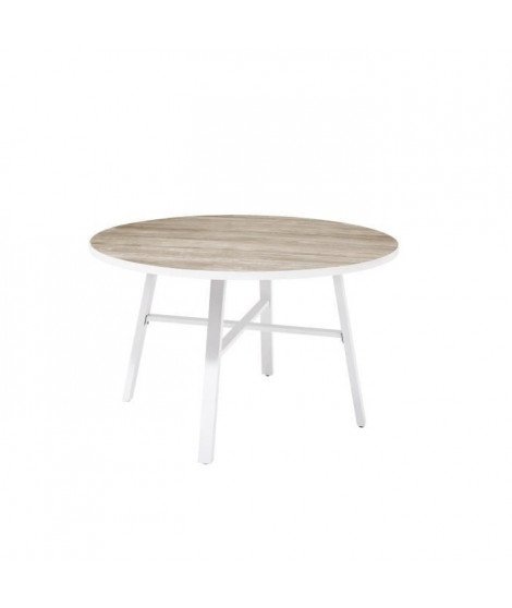 Table de jardin ronde  - Diametre 120  cm - Aluminium