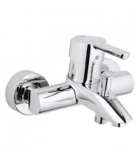 GROHE Mitigeur monocommande Bain / Douche Feel, montage mural, raccord fileté pour flexible en 1/2, rosaces métal incluses 32…