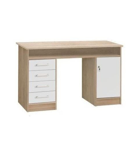 FINLANDEK Bureau TYÖ contemporain décor chene et blanc - L 126 cm