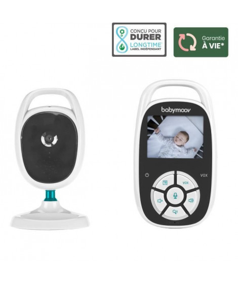 Babymoov Babyphone vidéo pour bébé YOO-See, Ecran 2,4'', Talkie-Walkie, Mode VOX, Portée 250m