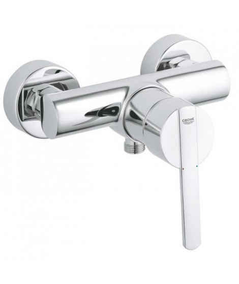 GROHE Mitigeur monocommande Douche Feel, montage mural, raccord fileté pour flexible en 1/2, rosaces métal incluses, 32270000