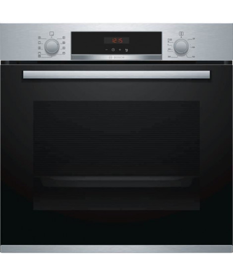 BOSCH HBA573BR0 - Four électrique encastrable - Air pulsé 3D+ - 71L - Pyrolyse - A - Inox