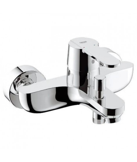 GROHE Mitigeur monocommande bain douche Get, montage mural, raccord fileté pour flexible en 1/2, rosaces métal incluses, 3288…