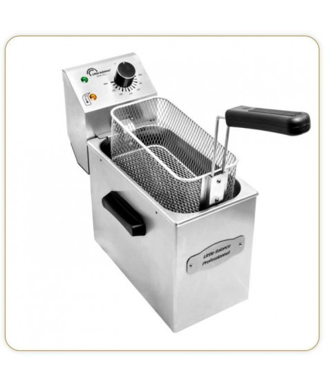 LITTLE BALANCE 8481 My George Pro, Friteuse électrique semi-professionnelle, Contenance 4 l, 3200 W, Tout Inox