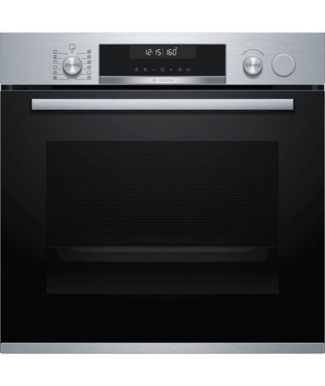 Four VarioSteam EcoClean Encastrable BOSCH - HRA558BS1 - Vol: 71l - 10 modes de cuisson - L59,4cm/P54,8cm/H59,5cm - Inox