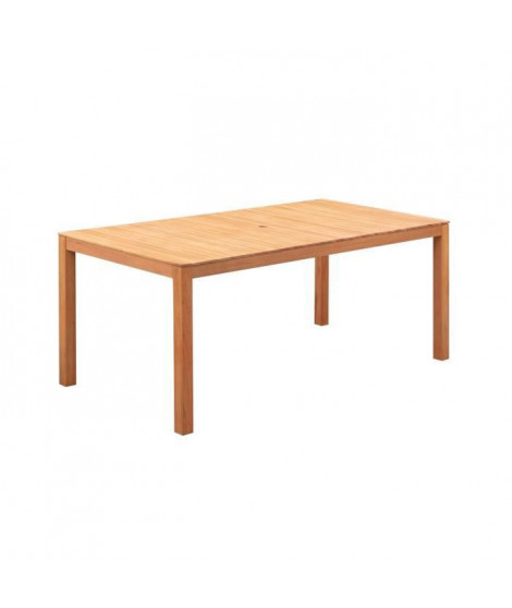 Table de jardin 6 personnes - 180 x 90 x H.74 cm - En bois d'acacia naturel