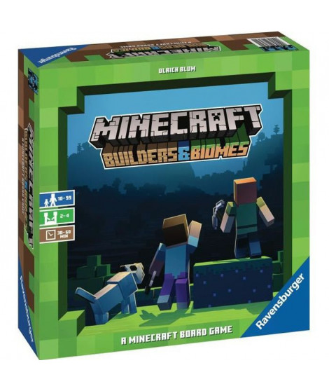 MINECRAFT Builders & Biomes Le jeu - Ravensburger - Jeu de stratégie famille immersif, fidele au jeu vidéo - 2 a 4 joueurs de…
