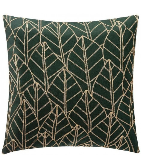 Coussin Broderie Lur - 40 x 40 cm - Vert cedre