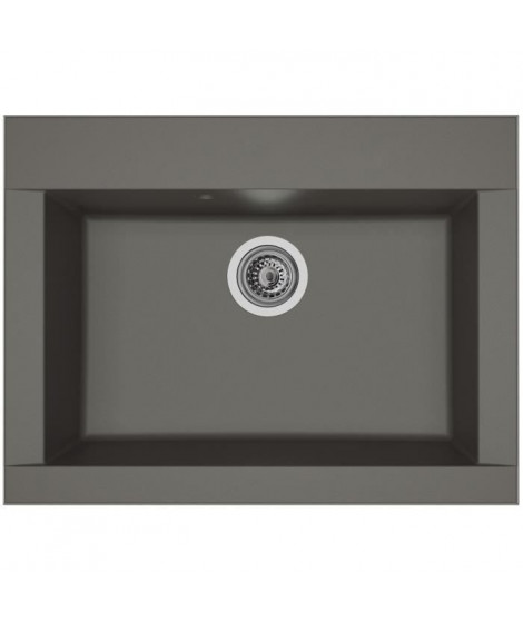 STRADOUR Evier Hexo 1 bac gris béton