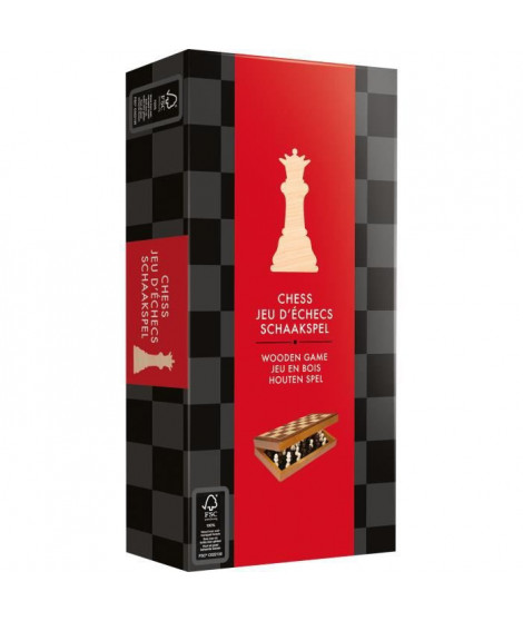 Mixlore | Jeu d'échecs pliable| Jeu de société en bois | a partir de 6 ans | 2 joueurs