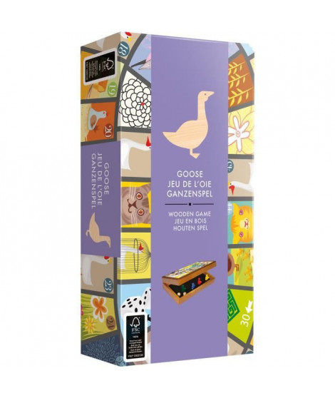 Mixlore | Jeu de l'oie pliable | Jeu de société en bois | a partir de 6 ans | 2 joueurs