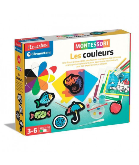 CLEMENTONI - PRESCHOOL GAMES - Les couleurs -52610. Dimensions : 34 x 27 x 6,5 CM