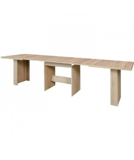 DINING Table a manger extensible de 6 a 12 personnes style contemporain décor chene Sonoma - L 140-273 x l 90 cm