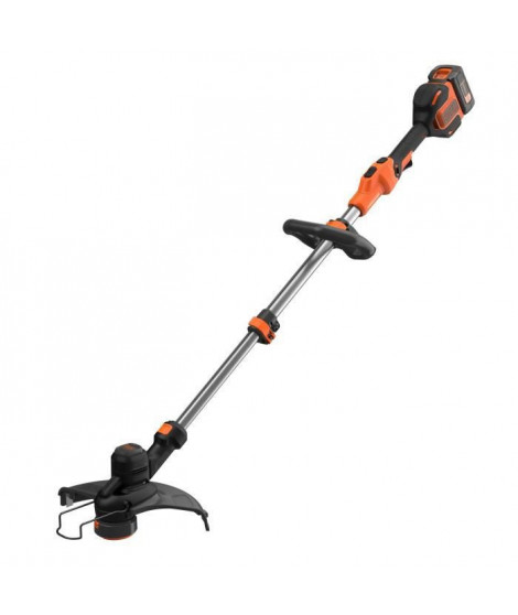 BLACK+DECKER Coupe-Bordures 33cm Sans Fil BCSTE636L1-QW 36V 2,5 Ah POWERCOMMAND Tete Pivotante 180° - Tube Télescopique - 2 P…