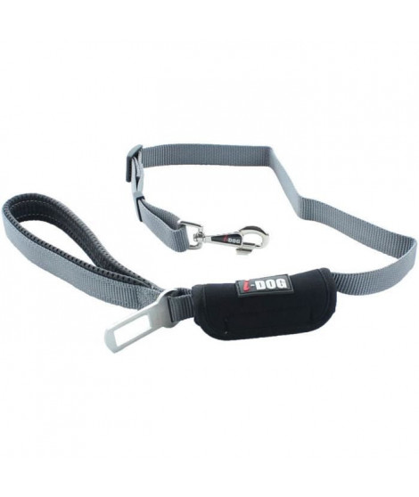 Laisse Confort Boucle Sécurité Auto I-DOG 100 cm Coloris Gris