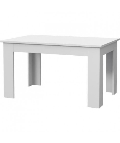 PILVI Table a manger - Blanc - L 140 x I90 x H 75 cm